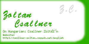 zoltan csallner business card